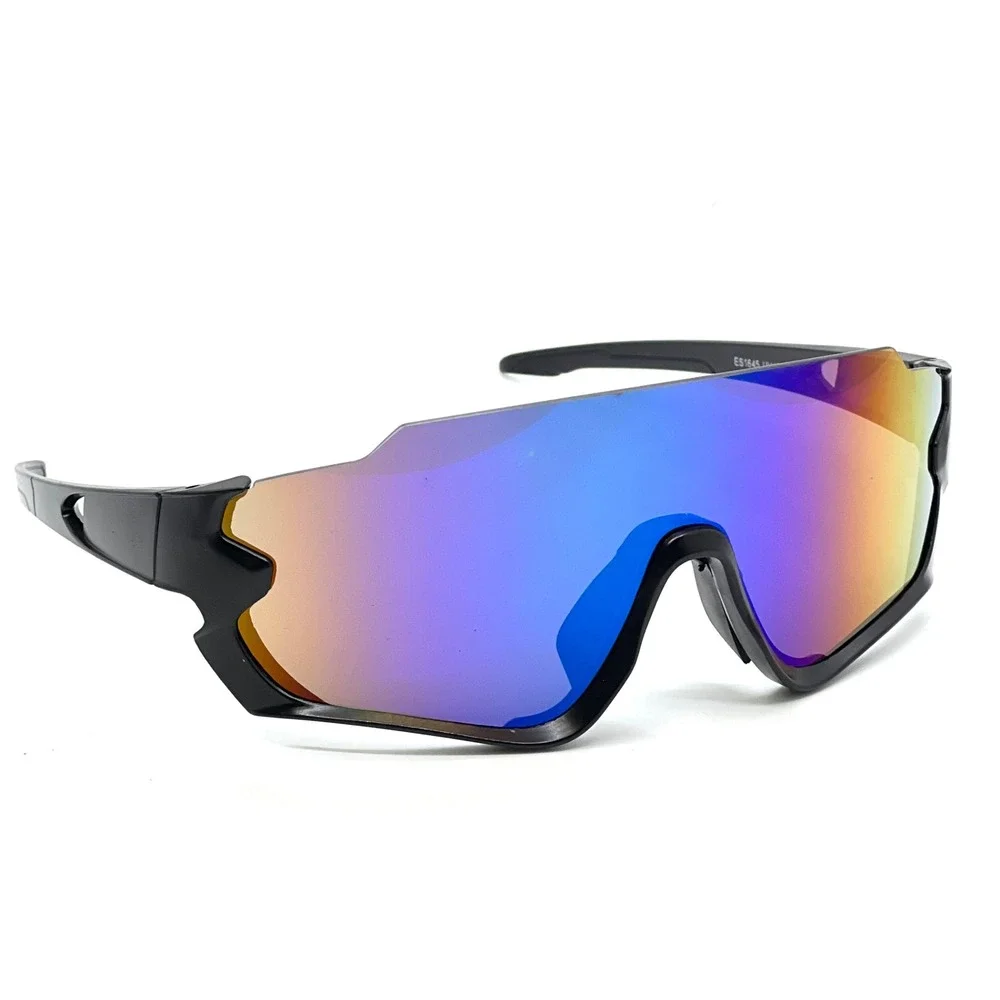 Sport Sunglasses Wraparound Blue Mirrored‎ Lens UV400 Mens Outdoor Eyewear 2026